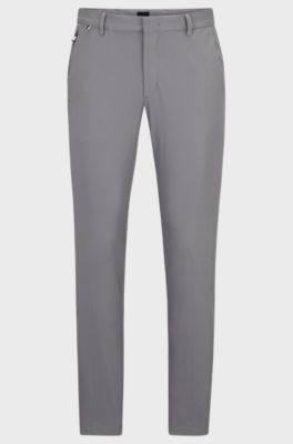 Slim-fit trousers in a stretch-cotton blend, Silver