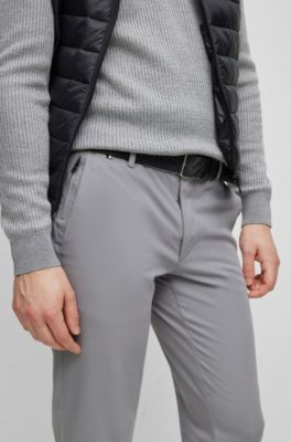 Slim-fit trousers in a stretch-cotton blend, Silver