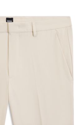Slim-fit trousers in a stretch-cotton blend, White