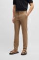 Slim-fit trousers in a cotton blend with stretch, Light Beige