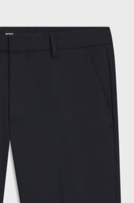スリムフィットパンツ ストレッチ コットンブレンド, ダークブルー