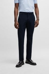 Slim-Fit Hose aus elastischem Baumwoll-Mix, Dunkelblau