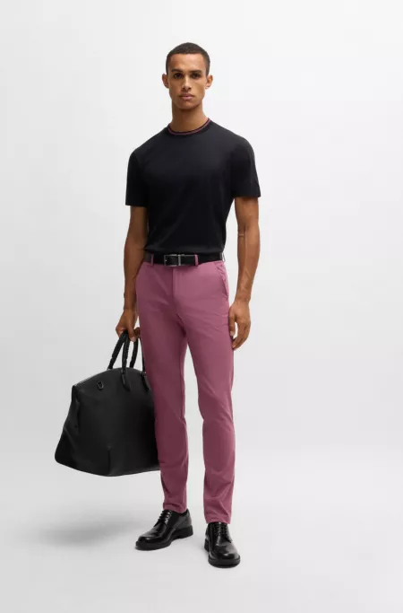 Slim-fit trousers in a stretch cotton blend