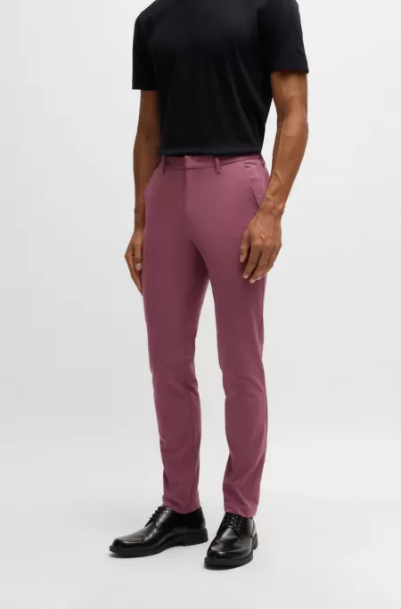 Slim-fit trousers in a stretch cotton blend