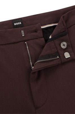 BOSS - スリムフィットパンツ コットンブレンド