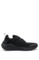 Mesh-upper trainers with decorative reflective details, Black