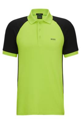 Hugo Boss Performance-stretch Slim-fit Polo Shirt With Colour-blocking