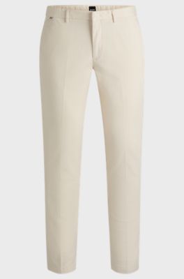 Chino Slim en gabardine de coton stretch, Naturel