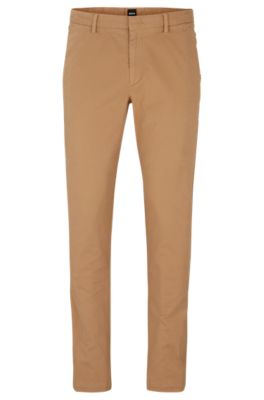 BOSS Slim fit chinos in stretch cotton gabardine