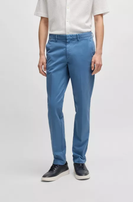 Chino Slim en gabardine de coton stretch