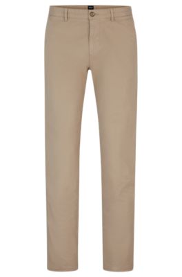 BOSS - Regular-fit chinos in stretch-cotton gabardine