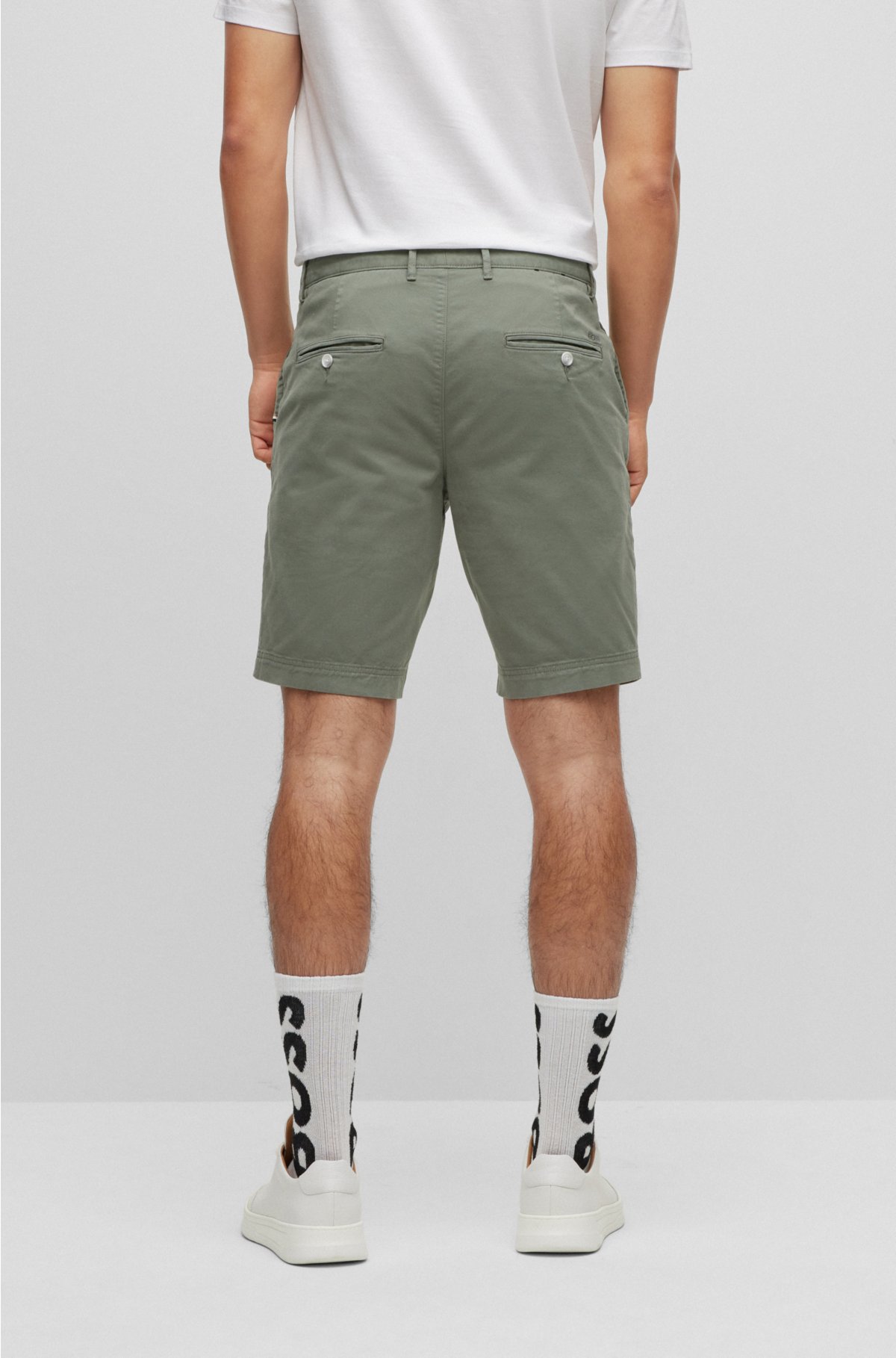 BOSS - Slim-fit shorts in