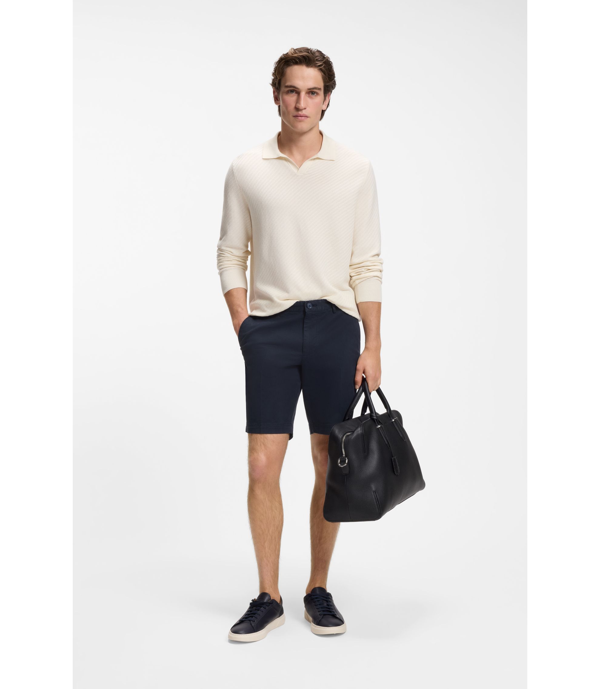 Short Essentials Amazon Short Homme Oxford Amazon Essentials - Tissu Stretch - Coupe Ajustée - Entrejambe 28cm - Décontracté Short Chino Stretch Léger