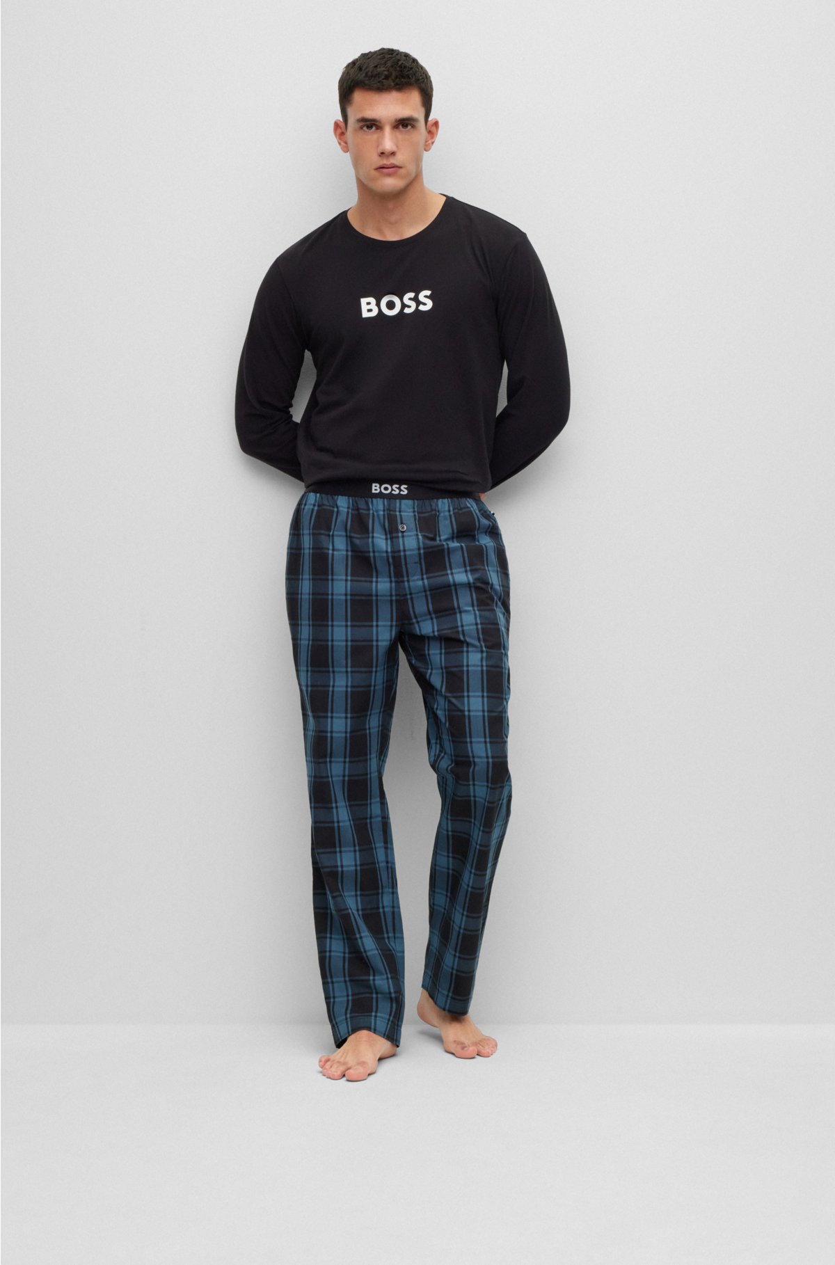 annuleren Archaïsch aluminium BOSS - Regular-fit pyjama met contrastlogo's