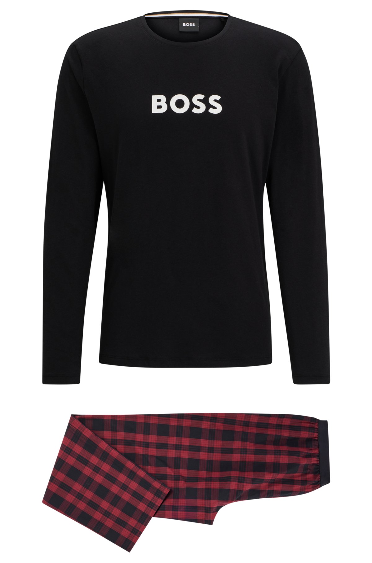 contrast with BOSS - Regular-fit logos pyjamas