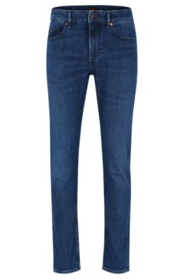 BOSS - Slim-fit jeans in blue comfort-stretch denim