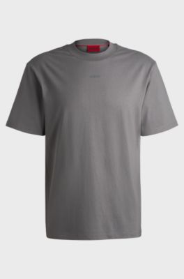 Relaxed-fit T-shirt in cotton with logo print, Grey