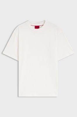 Relaxed-fit T-shirt with central logo detail, Natural