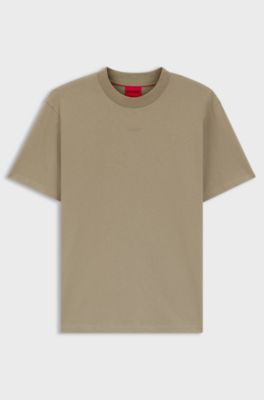 T-shirt Relaxed en jersey de coton &agrave; logo imprim&eacute;, Marron