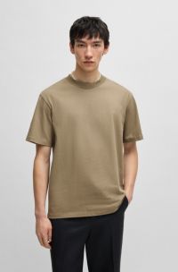 Relaxed-Fit T-Shirt aus Baumwolle mit Logo-Print, Braun