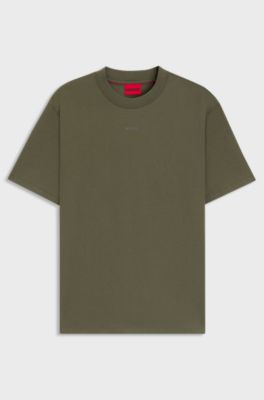 Relaxed-fit T-shirt with central logo detail, Olive
