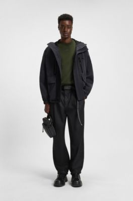 リラックスフィットTシャツ コットン ロゴプリント, オリーブ