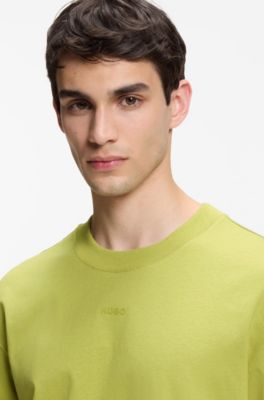 Relaxed-fit T-shirt in cotton with logo print, Light Green