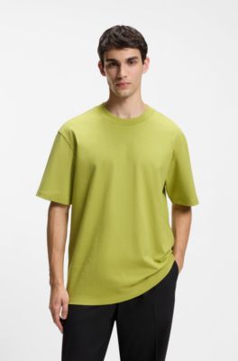 Relaxed-fit T-shirt in cotton with logo print, Light Green
