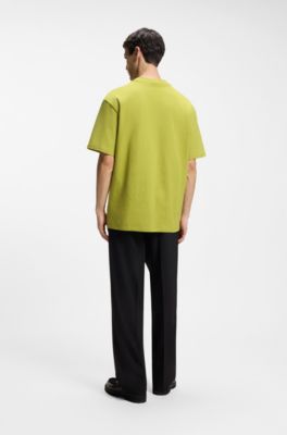 Relaxed-fit T-shirt in cotton with logo print, Light Green