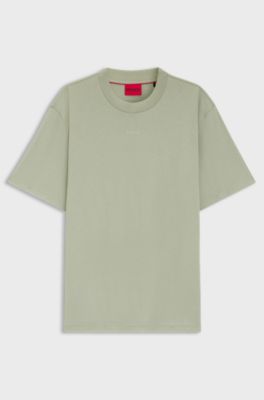 Relaxed-fit T-shirt in cotton with logo print, Light Green