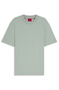 Relaxed-fit T-shirt in cotton with logo print, Light Green