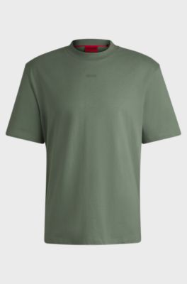 Relaxed-fit T-shirt in cotton with logo print, Green
