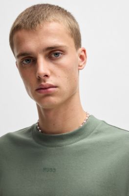 Relaxed-fit T-shirt in cotton with logo print, Green