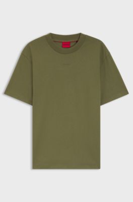 T-shirt in jersey di cotone, Oliva