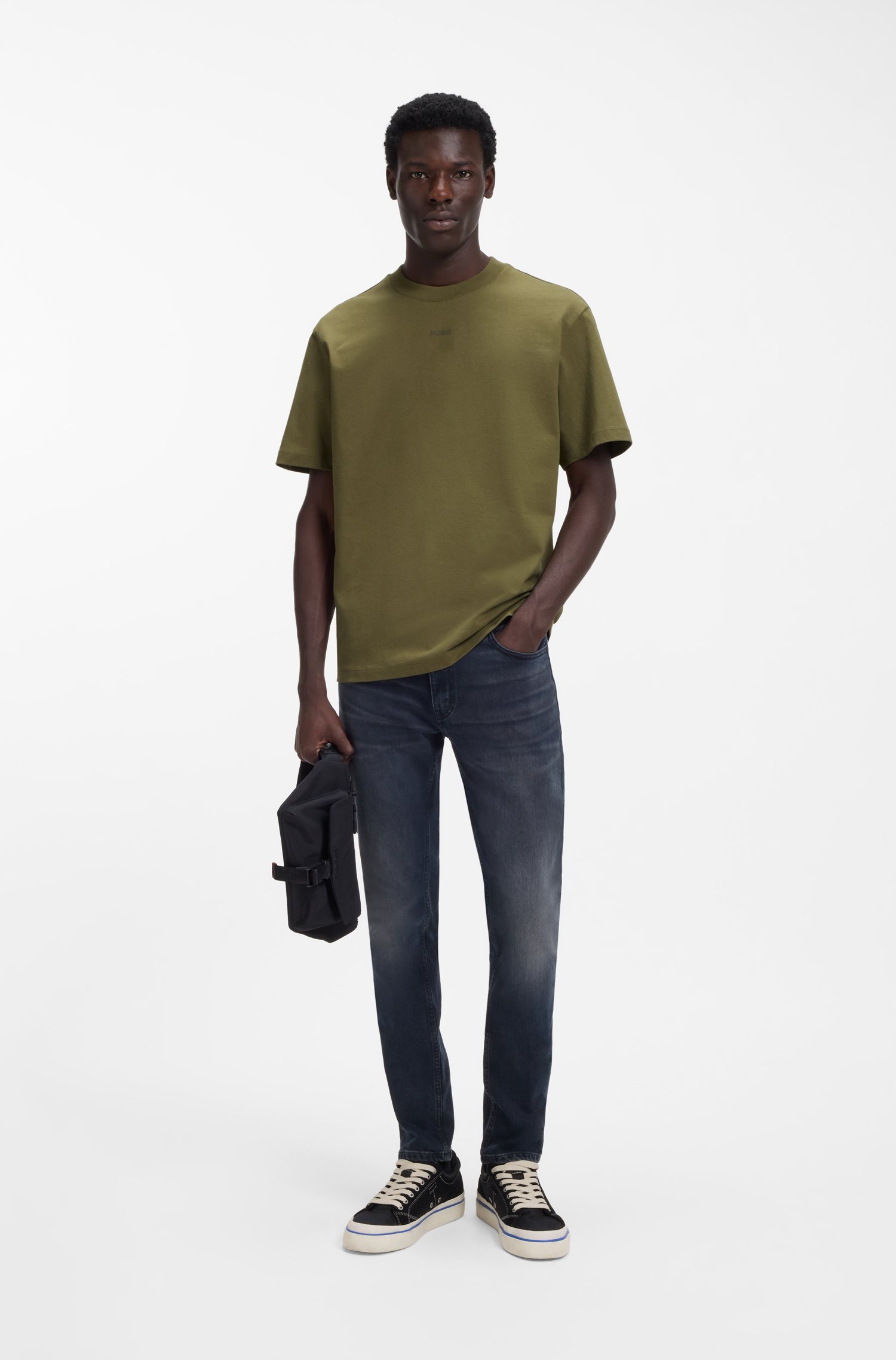 Hugo Cotton-jersey T-shirt herr – bild 2