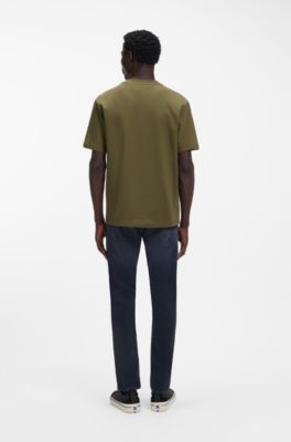 Relaxed-fit T-shirt with central logo detail, Olive
