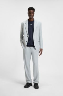 リラックスフィットTシャツ コットンジャージー ロゴプリント, ダークブルー