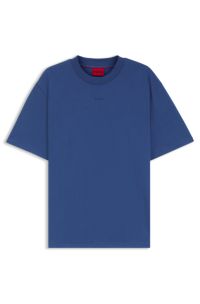 Relaxed-fit T-shirt in cotton with logo print, Blue