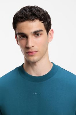T-shirt van katoenen jersey, Blauw