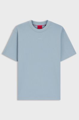 Relaxed-fit T-shirt in cotton jersey with logo print, Light Blue