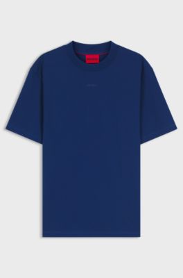 Relaxed-fit T-shirt with central logo detail, Blue