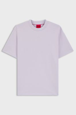 Relaxed-fit T-shirt in cotton with logo print, Light Purple