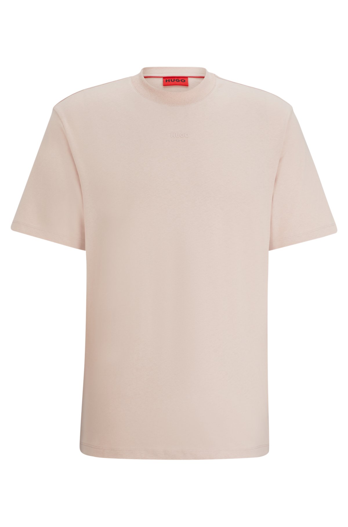 Relaxed-fit T-shirt in cotton with logo print, light pink