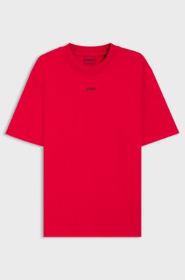 Relaxed-fit T-shirt in cotton with logo print, Red