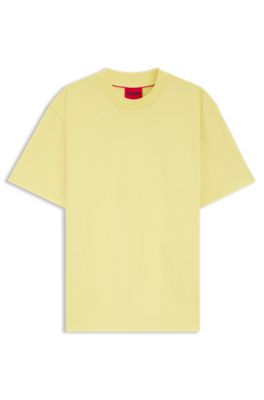 Relaxed-fit T-shirt in cotton with logo print, Yellow
