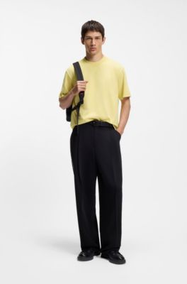 Relaxed-fit T-shirt with central logo detail, Yellow