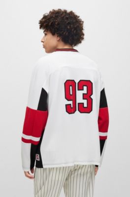 HUGO - Oversized-fit mesh sweatshirt with handwritten logo
