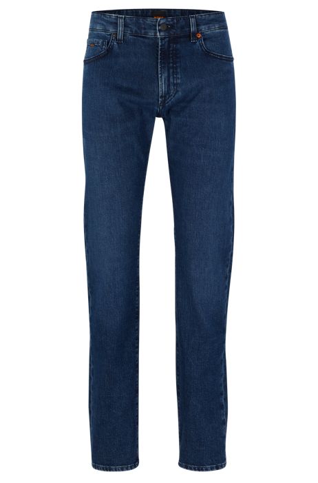herstel Humoristisch Nationaal BOSS - Regular-fit jeans in blue comfort-stretch denim