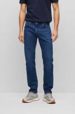 Græder arv forsikring BOSS - Regular-fit jeans in blue super-stretch denim