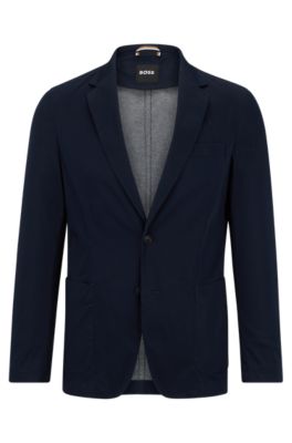 Hugo Boss Slim fit Jacket In A Crease resistant Cotton Blend In